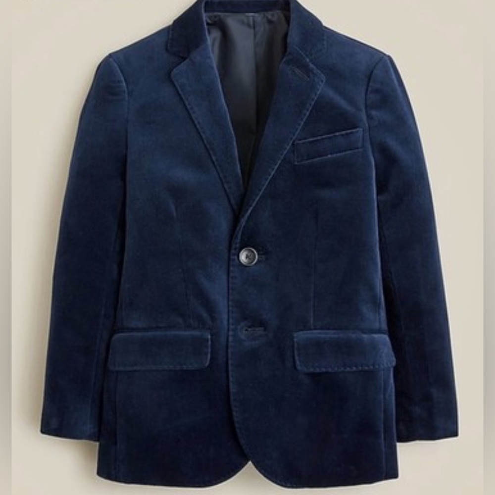 J.Crew Crewcuts “Ludlow” Navy Velvet Blazer – Size 3 (Kids)